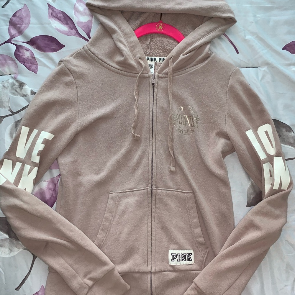 A Light Pink Sweater with Hoodie